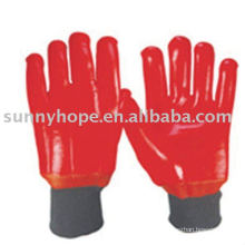 Sunnyhope red PVC Fluorescent cleaning gloves